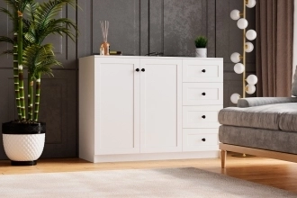 Комод-стеллаж Билли в белом цвете