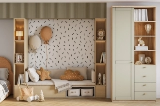 Шкаф распашной София РАХ-10 в белом цвете с гладкими фасадами