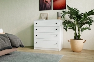 Комод-стеллаж Билли в белом цвете