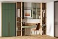 Шкаф распашной Лоренсе-2 с антресолью Шарли Green