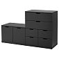 Комод Генри-8 МДФ Черный