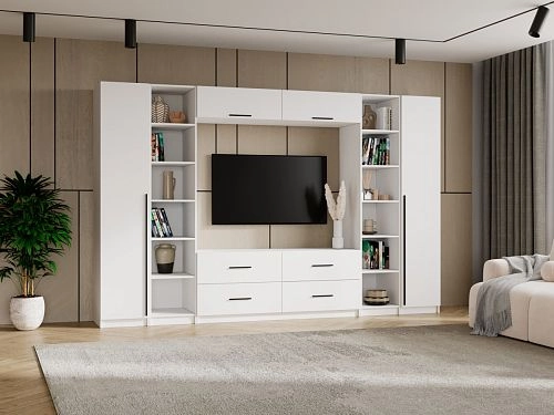 Стенка Лорена Пакс ТВ-стенка 1 Белый - фото 1