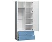Шкаф распашной Банни-2.2 МДФ Пастельно-Синий (85мл2)