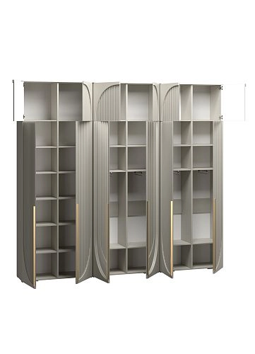 Шкаф распашной Брей-3 с антресолью Кашемир - фото 3