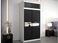 Шкаф-купе Бенито-1А Белый/Чёрный