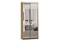 Шкаф-купе Борнео-2.6 Дуб Золотистый/Серебро