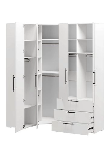 Шкаф угловой Мори-Хелена-13 Белый - фото 3