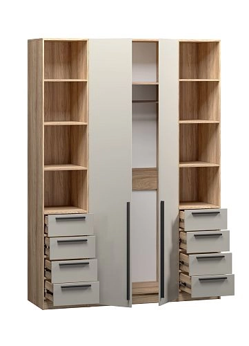 Шкаф распашной Хейсон-25 Кашемир Блэквуд Ячменный - фото 4