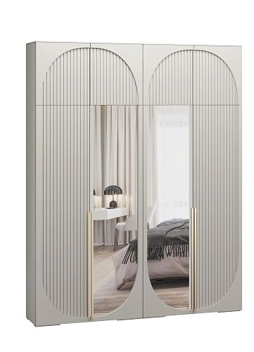 Шкаф распашной Брей-2.1 с антресолью Кашемир - фото 2