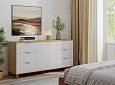 Комод Марвин 33.1 фрезеровка 8 Белый