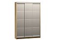 Шкаф-купе Борнео-3.2 Дуб Золотистый/Серебро