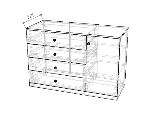 Комод Банни-2 Дуб Мореный - фото 3