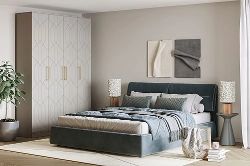 Шкаф распашной Дольче-4 МДФ Мокко - фото 1