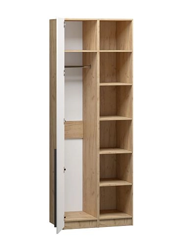 Шкаф распашной Хейсон-27 Белый Дуб Золотистый - фото 4