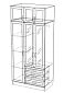 Шкаф распашной Лофт-7