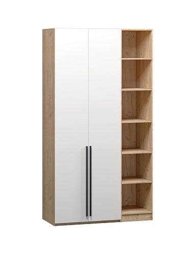 Шкаф распашной Хейсон-23 Белый Дуб Золотистый - фото 3