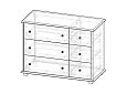 Комод Луиза-6 Классик МДФ Белый