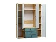 Шкаф распашной София РАХ-20 МДФ Аквамарин