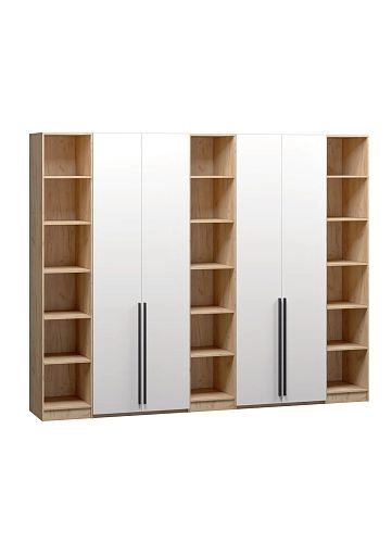 Шкаф распашной Хейсон-11 Белый Дуб Золотистый - фото 3