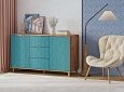 Комод Марвин 4 фрезеровка 3 Аквамарин