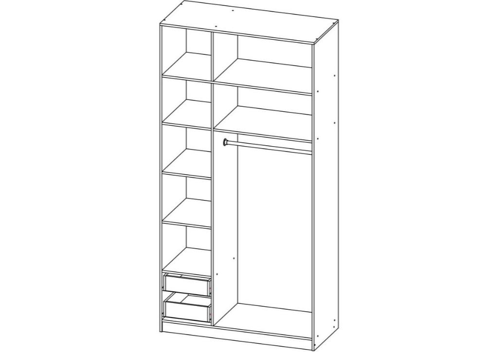 <p>Шкаф</p> распашной Зодиак 3.10+А МДФ