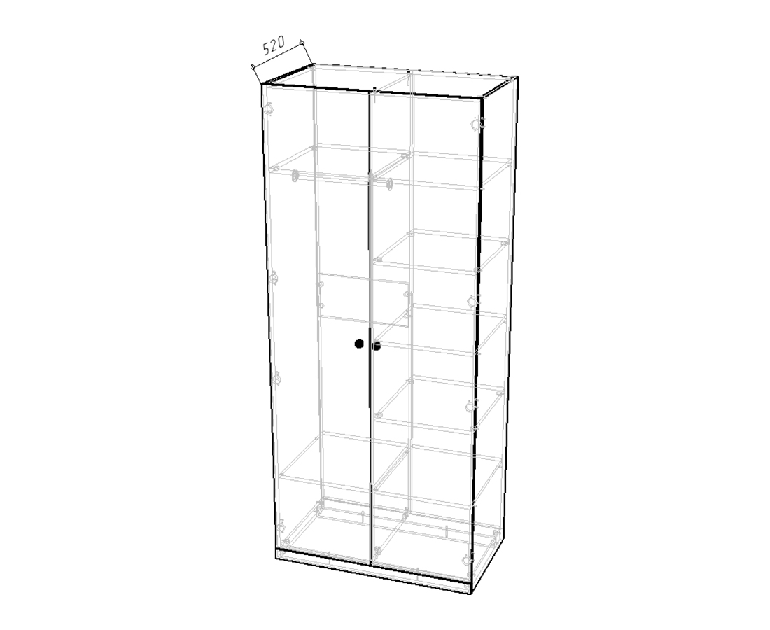 <p>Шкаф</p> распашной Стрекоза-2 Космея