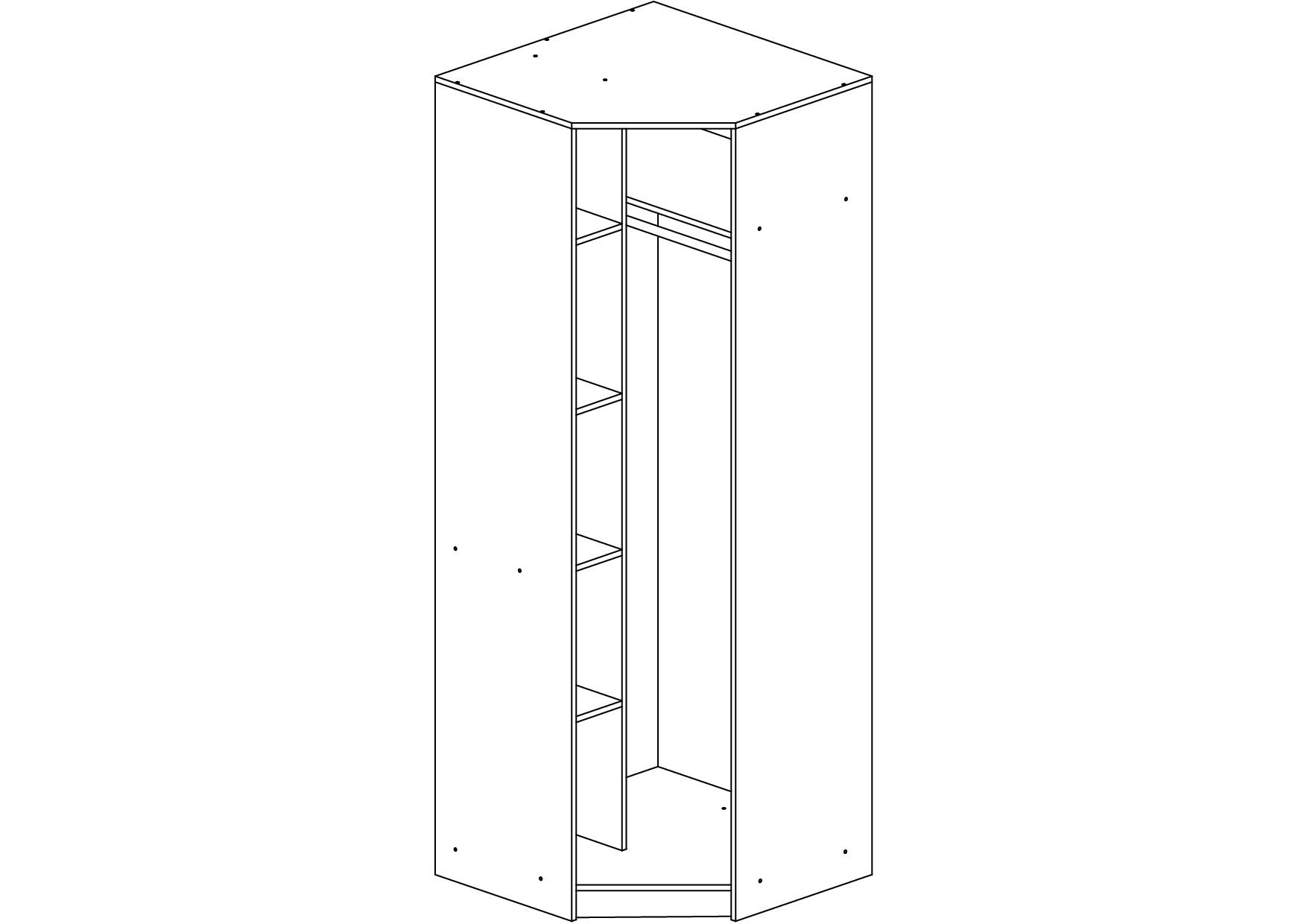 <p>Шкаф угловой</p> Оскар-1