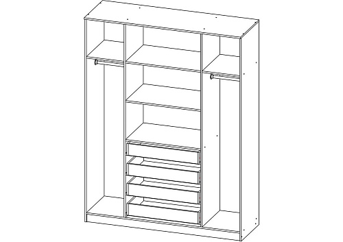 Шкаф распашной Стелла-5