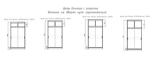 Шкаф-купе Валмиера-2А NEW Черный/Белый