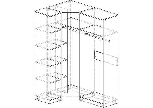 Шкаф угловой Меркурий-1