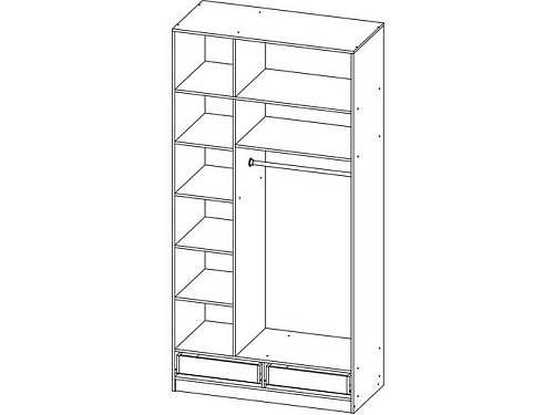 Шкаф распашной Жалюзи ТР-13