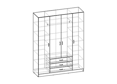 Шкаф распашной Рио-4.8