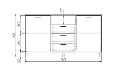 <p>Комод</p> Техас-12 МДФ