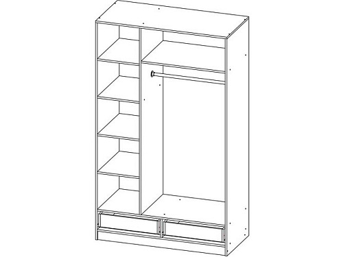 Шкаф распашной Жалюзи ТР-3
