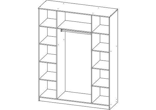 Шкаф распашной Стелла-2