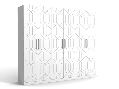 Шкаф распашной Дольче-6 МДФ Белый