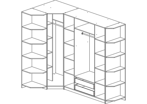 Шкаф угловой НКМ-1