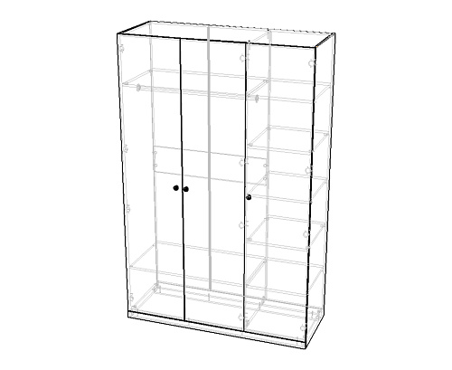 Шкаф распашной Стрекоза-3 Космея