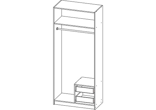 Шкаф распашной Эконом-2