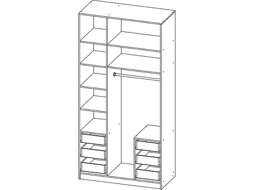 Шкаф распашной Жалюзи ТР-17