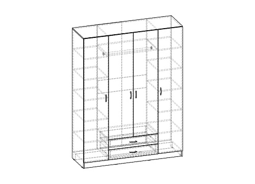 Шкаф распашной Рио-4.7