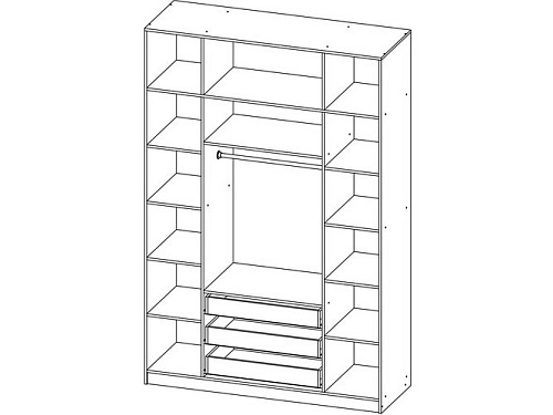 Шкаф распашной Жалюзи ЧР-12