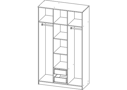 Шкаф распашной Стелла-3