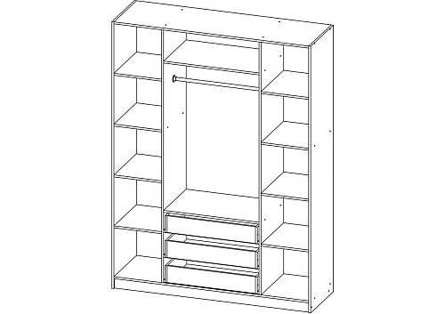 Шкаф распашной Эконом-4