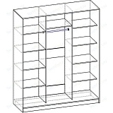 <p>Шкаф-купе</p> Стандарт - 3 (167Т)