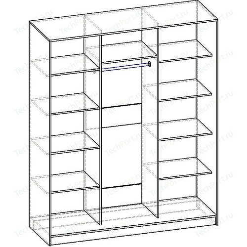 Шкаф-купе Стандарт - 3 (167Т)