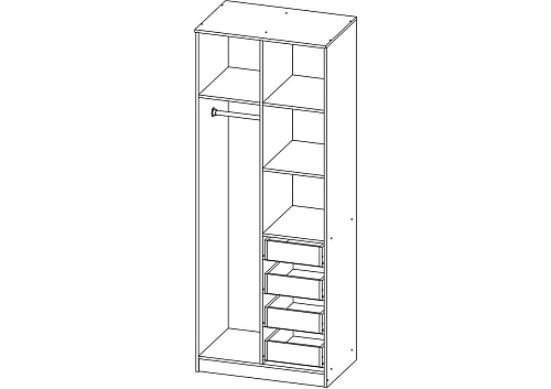 Шкаф распашной Стелла-8