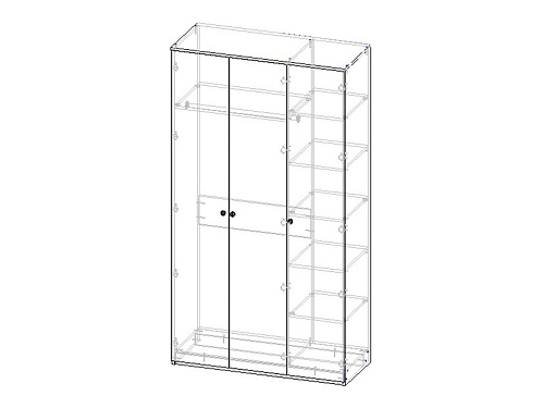 Шкаф распашной Колорадо-3 МДФ