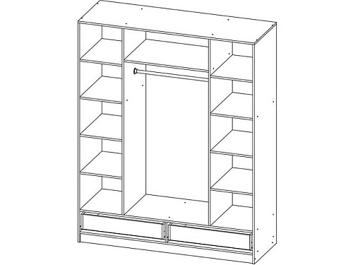Шкаф распашной Жалюзи ЧР-4