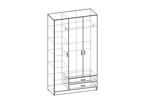 Шкаф распашной Рио-3.7